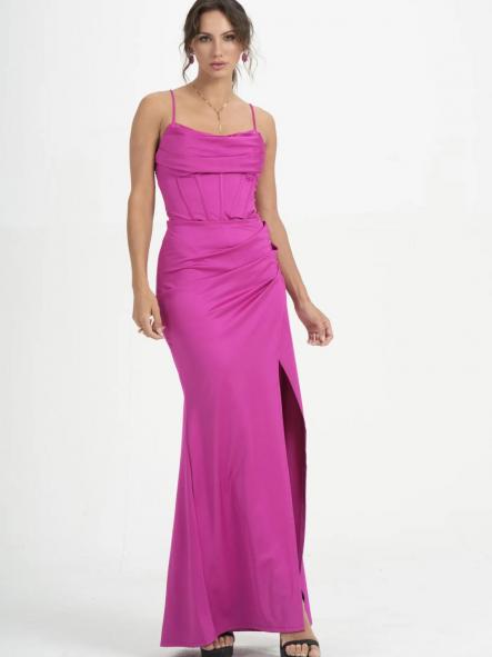 Vestido Corset Banda Drapeado Buganvilla