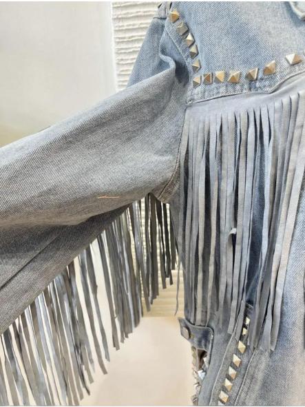 Chaqueta Denim Flecos Tachas [1]