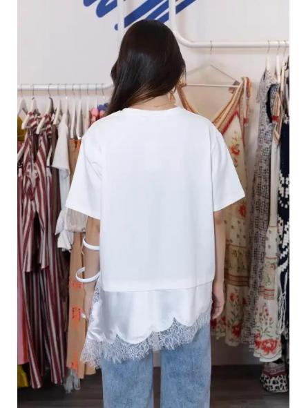 Camiseta Encaje Blanca [0]