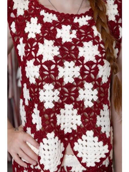Conjunto Crochet Formentera Burdeos [3]