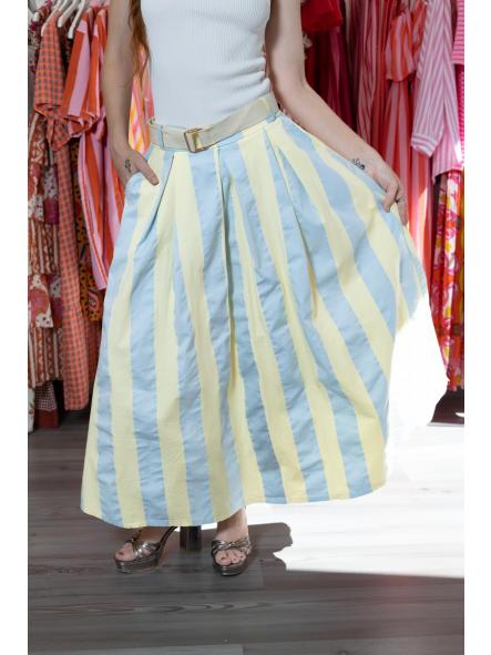 Falda Blue Yellow Con Cinto [2]