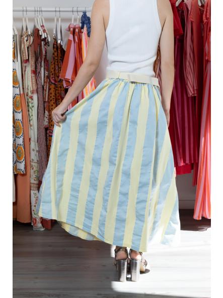 Falda Blue Yellow Con Cinto [1]