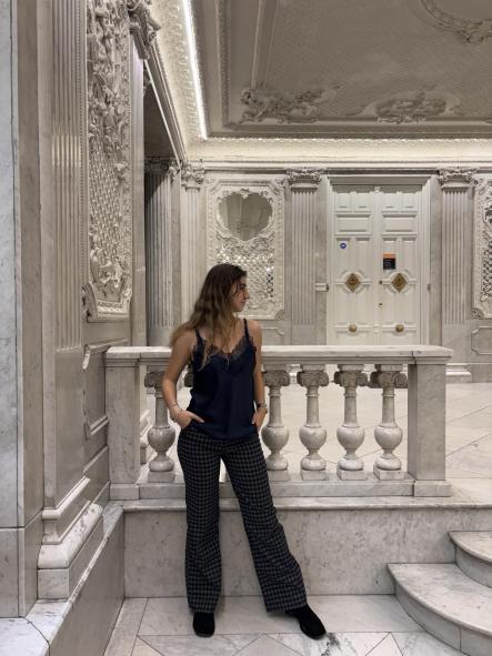 Pantalon Vichy Azul Gris [0]