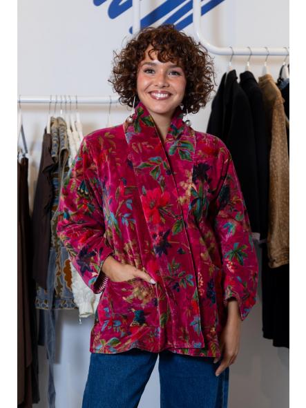 Kimono Velvet Fucsia