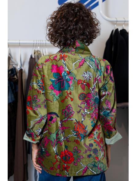 Kimono Velvet Verde-Naranja [4]