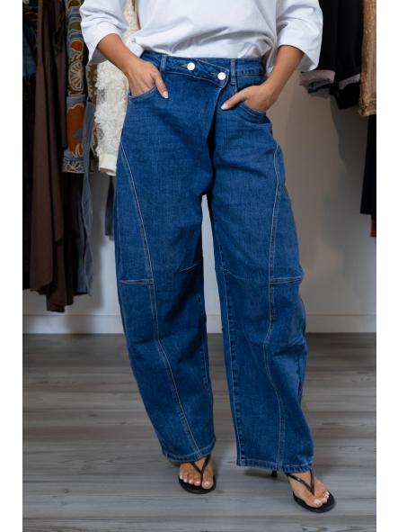 Denim Balloon Cintura Cruzada