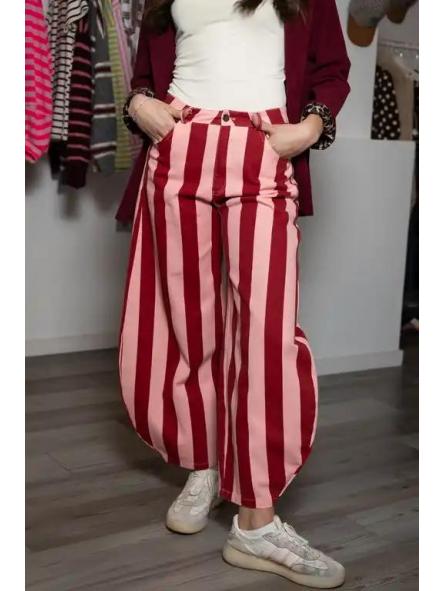 Pantalones Globo Pink Rayas [1]