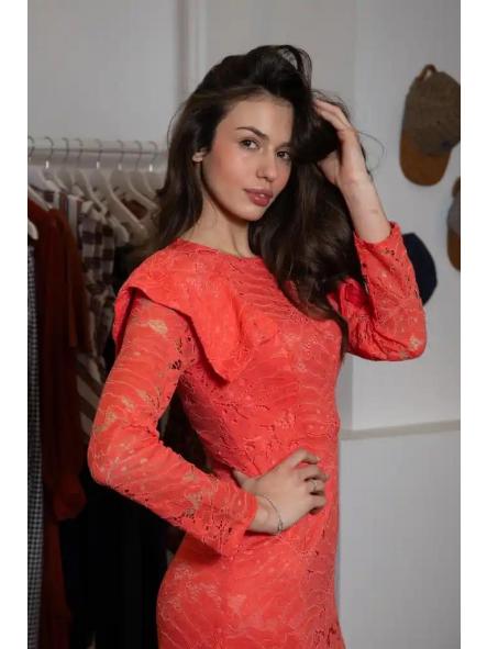 Vestido Sophie Encaje Coral [1]