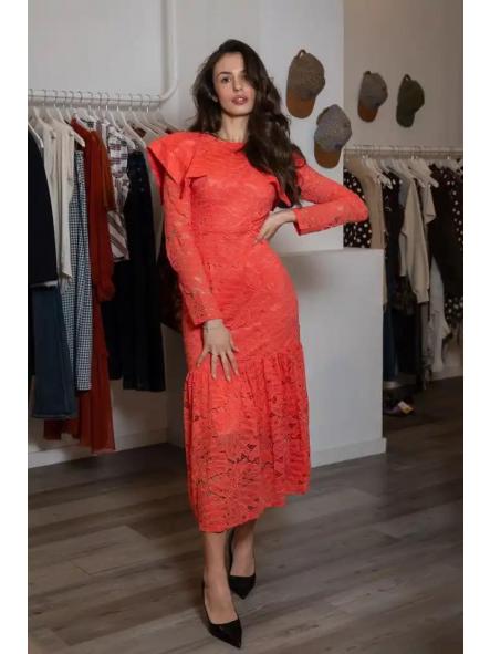Vestido Sophie Encaje Coral [0]