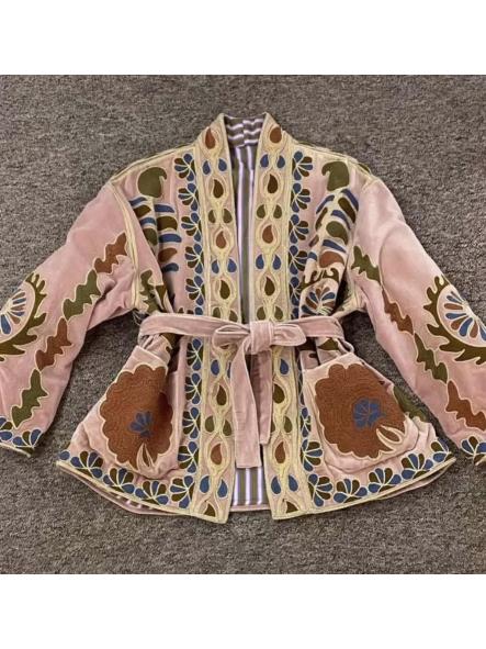 Kimono Jaipur Terciopelo Rosa [0]