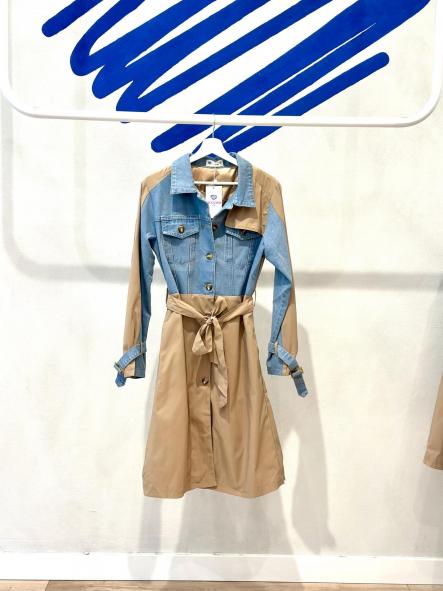 Gabardina Camel y Denim [1]