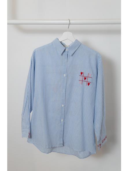 Camisa Rayas Cruz Raya corazón 