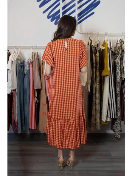 Vestido Cuadros Vichy Teja [2]