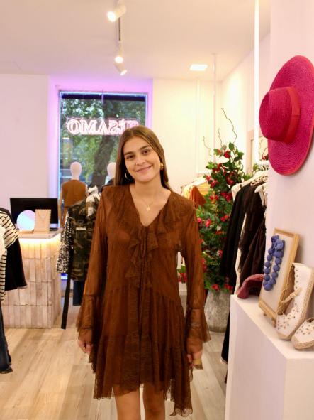 Vestido Nora Corto Café