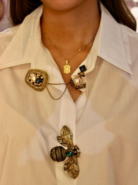 Camisa Blanca Abeja Joya [2]
