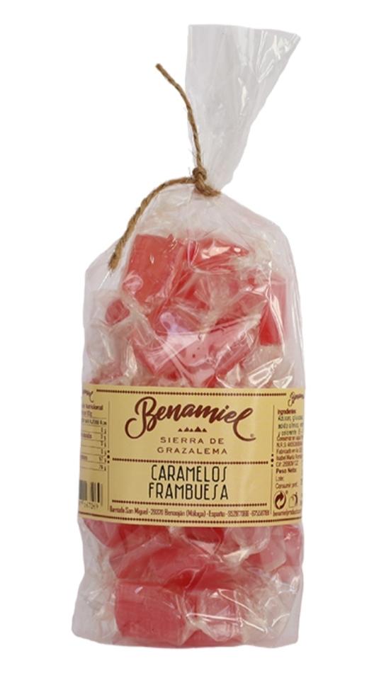 Caramelos de frambuesa, bolsa 125 gr