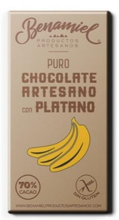 Chocolate con plátano, tableta 115 gr