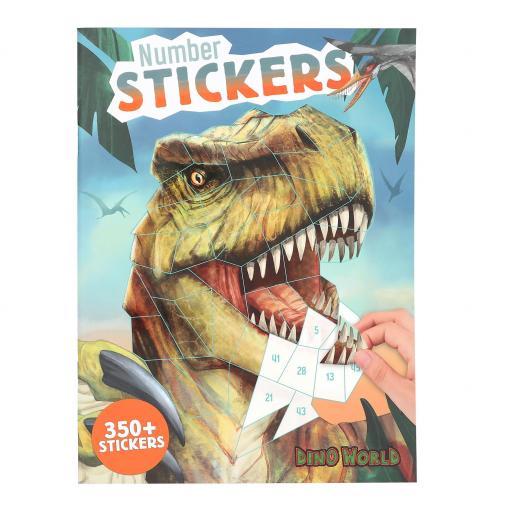 DINO WORLD LIBRO DE PEGATINAS POR NUMEROS. MAS DE 350 STIKERS