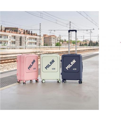MALETA MILAN VERDE CABINA RÍGIDA DE 55 CM. SERIE 430 [7]