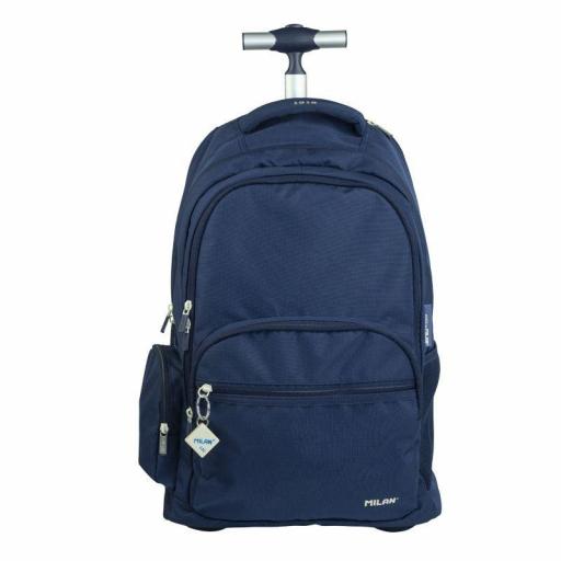 MOCHILA GRANDE ESCOLAR CON RUEDAS 25L MILAN SERIE 430 AZUL MARINO SINCE 1918 6 CREMALLERAS [1]