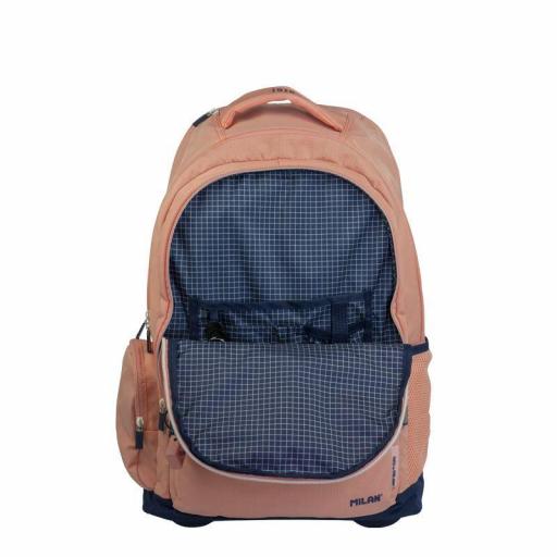 MOCHILA GRANDE ESCOLAR CON RUEDAS 25L MILAN SERIE 4030 ROSA SICE 1918 6 CREMALLERAS [4]