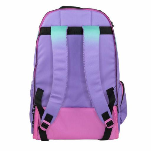 MOCHILA GRANDE ESCOLAR CON RUEDAS 25L MILAN SERIE SUNSET LILA 6 CREMALLERAS [3]