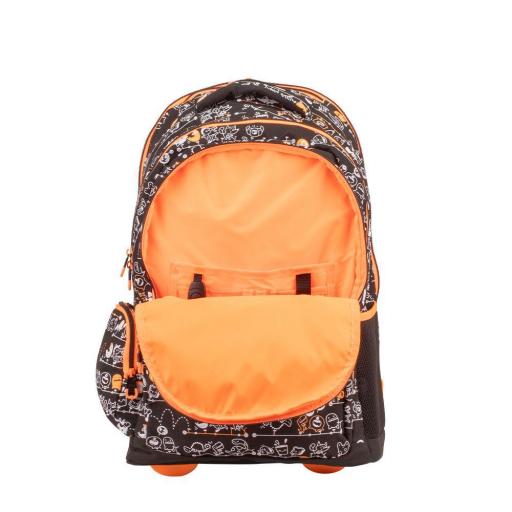 MOCHILA GRANDE ESCOLAR CON RUEDAS 25L MILAN SERIE ESPECIAL TANDEM NEGRO 6 CREMALLERAS [1]