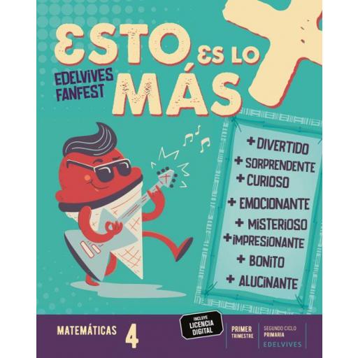 LIBRO DE TEXTO - MATEMÁTICAS 4 PRIMARIA FANFEST (INCLUYE LICENCIA DIGITAL)
