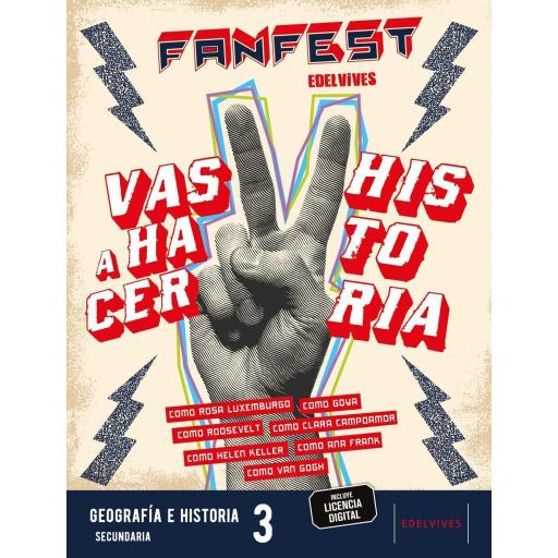 LIBRO DE TEXTO - GEOGRAFIA E HISTORIA 3 ESO FANFEST INCLUYE LICENCIA DIGITAL