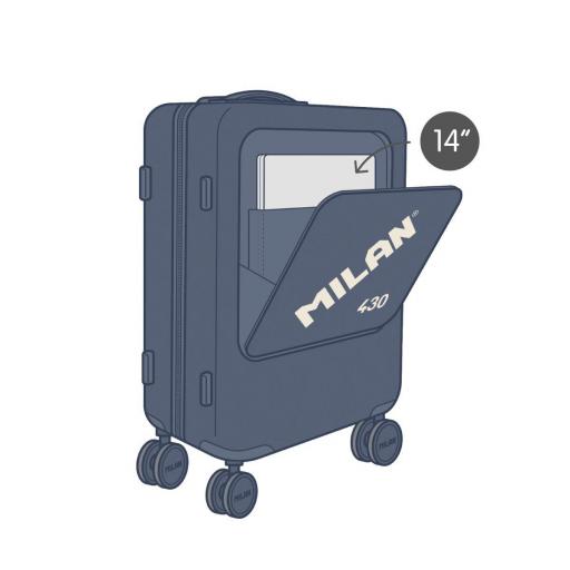MALETA MILAN AZUL CABINA RÍGIDA DE 55 CM. SERIE 430 [1]