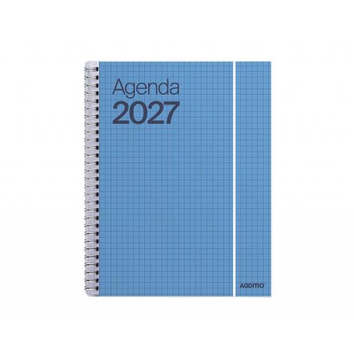 AGENDA AÑO 2027 ADDITIO |SEMANA VISTA | 16,5 x 21,5 cm | 3 COLORES