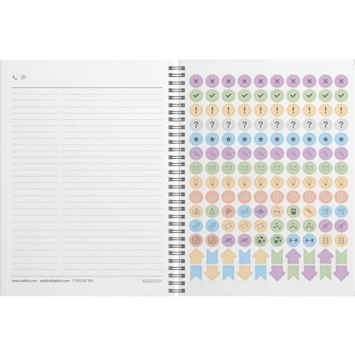 AGENDA AÑO 2027 ADDITIO |SEMANA VISTA | 16,5 x 21,5 cm | 3 COLORES [4]