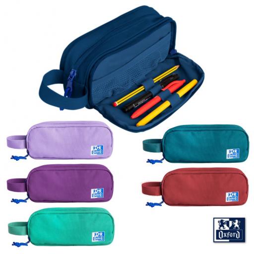 ESTUCHE OXFORD AZUL MARINOB-SMART PORTATODO ESCOLAR 3 CREMALLERAS. 3 COMPARTIMENTOS [3]
