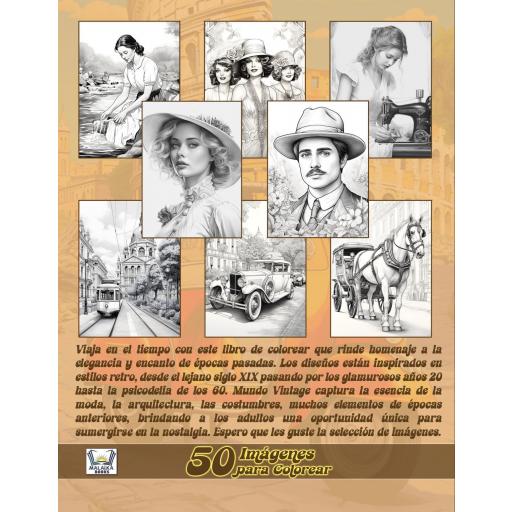 LIBRO DE COLOREAR MUNDO VINTAGE LIBRO DE COLOREAR PARA ADULTOS. 50 IMÁGENES [1]