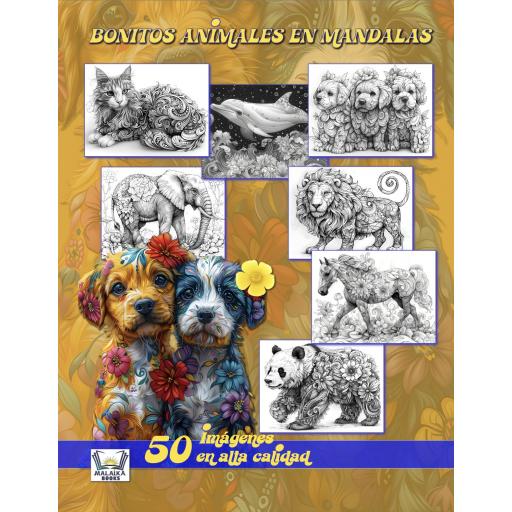 LIBRO DE COLOREAR PARA ADULTOS. BONITOS ANIMALES EN MANDALAS. 50 LÁMINAS PARA COLOREAR [1]