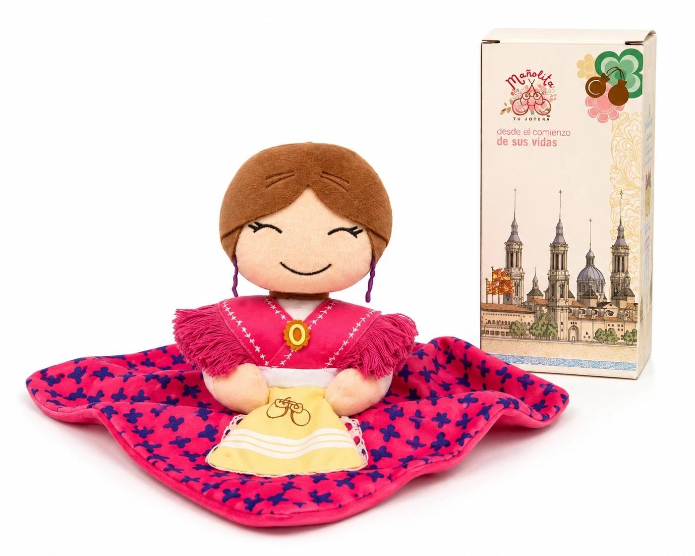 DOUDOU SONAJERO MAÑOLITA, LA MAÑA MÁS JOTERA 25X25 CM