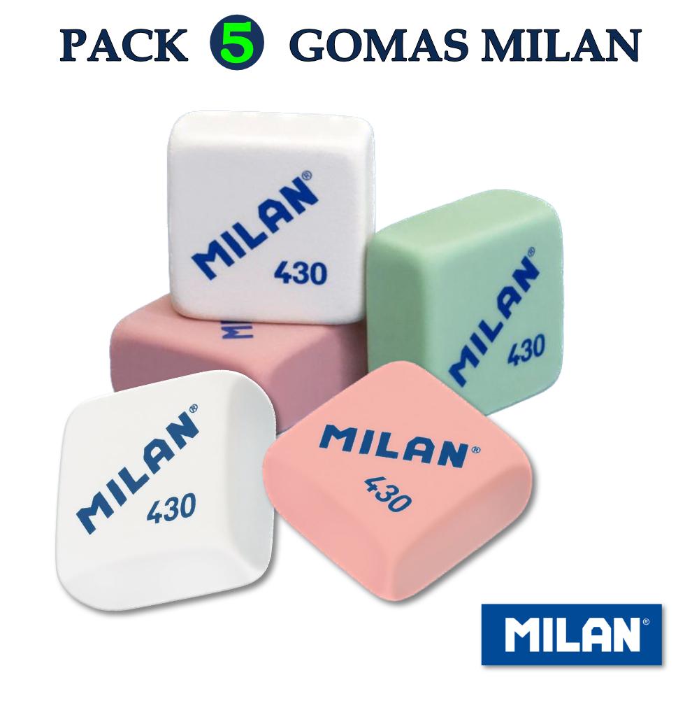 2 x Milan, Pack de 5 gomas de borrar de caucho sintético, flexible, modelo  de figurinas surtido - AliExpress