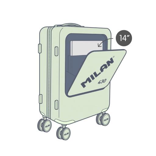 MALETA MILAN VERDE CABINA RÍGIDA DE 55 CM. SERIE 430 [1]