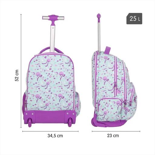 MOCHILA GRANDE ESCOLAR CON RUEDAS 25L MILAN SERIE ESPECIAL SEA 6 CREMALLERAS [2]