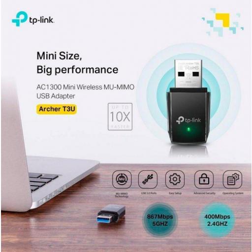 MINI ADAPTADOR USB - WIFI TP-LINK ARCHER T3U AC 1300-1300MBPS [1]