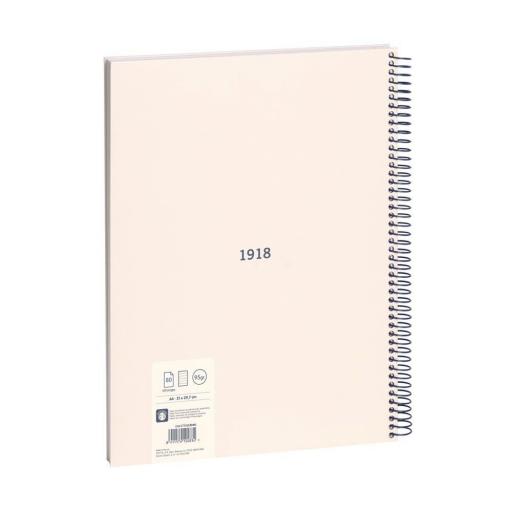 CUADERNO ESPIRAL MILAN AZUL, RAYA HORIZONTAL, A4, TAPA DURA, 80 HOJAS, 95 GR. SERIE 1918 [3]