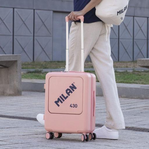 MALETA MILAN ROSA CABINA RÍGIDA DE 55 CM. SERIE 430 [6]