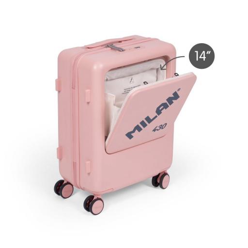 MALETA MILAN ROSA CABINA RÍGIDA DE 55 CM. SERIE 430 [1]