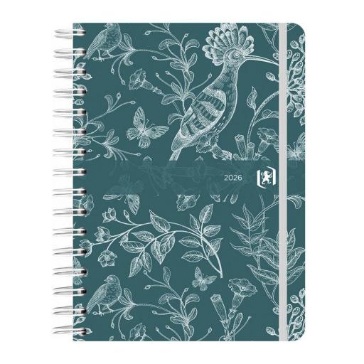 AGENDA AÑO 2026 ROMANCE A5 DÍA PÁGINA TAPA CARTÓN DURO OXFORD [3]