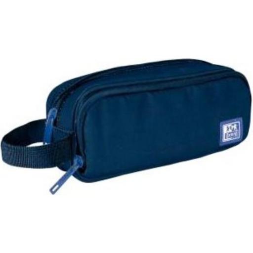ESTUCHE OXFORD AZUL MARINOB-SMART PORTATODO ESCOLAR 3 CREMALLERAS. 3 COMPARTIMENTOS [1]