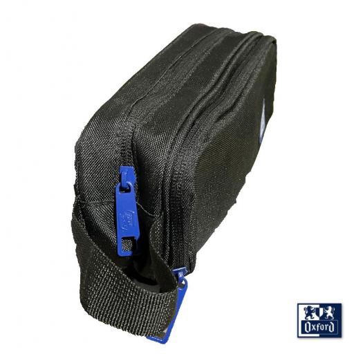 ESTUCHE OXFORD NEGRO B-SMART PORTATODO ESCOLAR 3 CREMALLERAS. 3 COMPARTIMENTOS [2]
