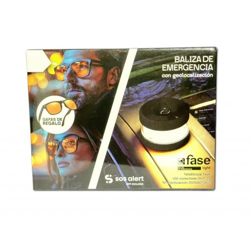 BALIZA DE COCHE V16 GEOLOCALIZADA FASE HOMOLOGADA DGT-GAFAS DE REGALO