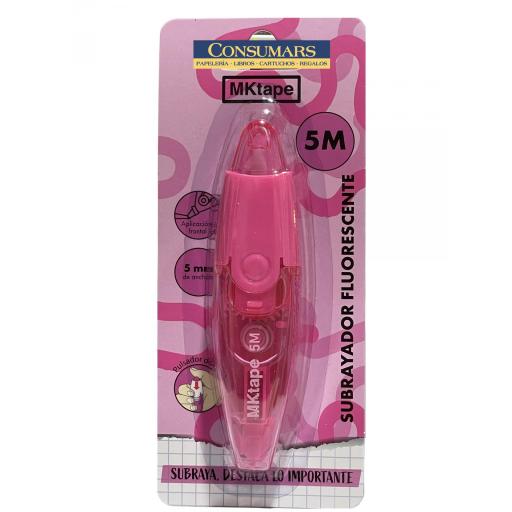 SUBRAYADOR FLUORESCENTE RETRÁCTIL EN CINTA 5 mts. [1]