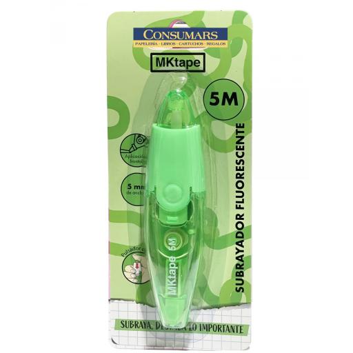 SUBRAYADOR FLUORESCENTE RETRÁCTIL EN CINTA 5 mts. [2]