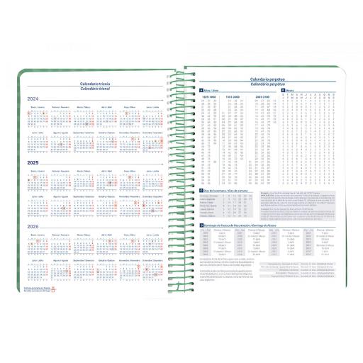 AGENDA AÑO SYROS VERDE 2025 DÍA PAGINA A5 ESPIRAL [3]